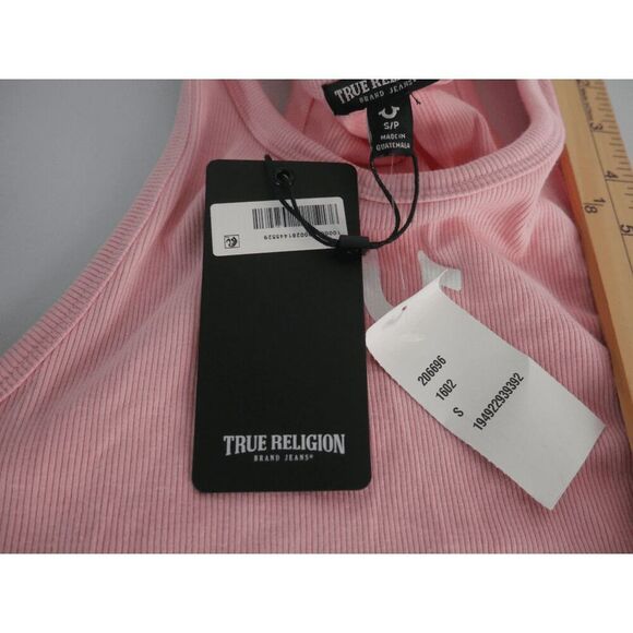 TRUE RELIGION Women's Ombre Goddess Crewneck Racer Back Ribbed Tank Top S - Picture 8 of 8